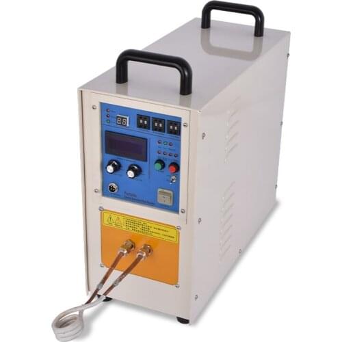 15KW 30-100KHZ High Frequency Induction Heater Machine Quenching Equipment Small Melting Furnace 220v/110v 1-99s 0.2Mpa, 2L/min