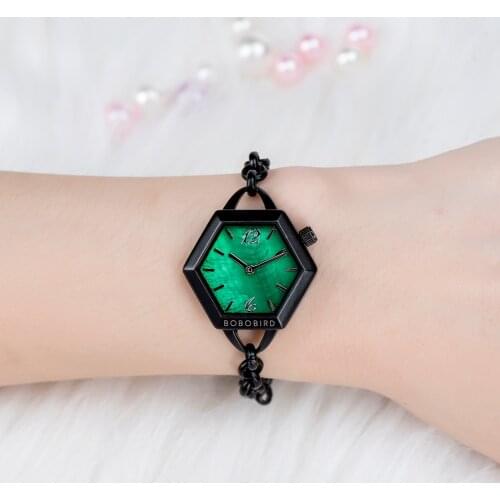 BOBO BIRD Wooden Women Watch Female Alloy Wristwatches Japanese Quartz Luxury Anniversary Gift Box Personalized Dropshipping