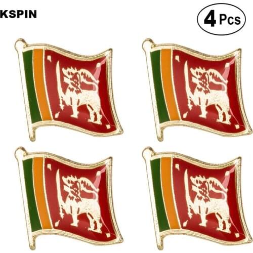 Sri Lanka Flag Pin Lapel Pin Badge Brooch Icons 4pcs