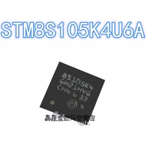 1PCS 100% brand new original authentic STM8S105K4U6A QFN-32 8S105K4U6A QFN32 code: 8S105K4 8-bit microcontroller IC 16MHz/16KB f