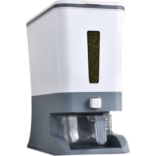 12Kg Food Grain Rice Container Sealed Rice Bucket Dispenser Box Transparent Moisture Proof Grain Powder Boxes Storage