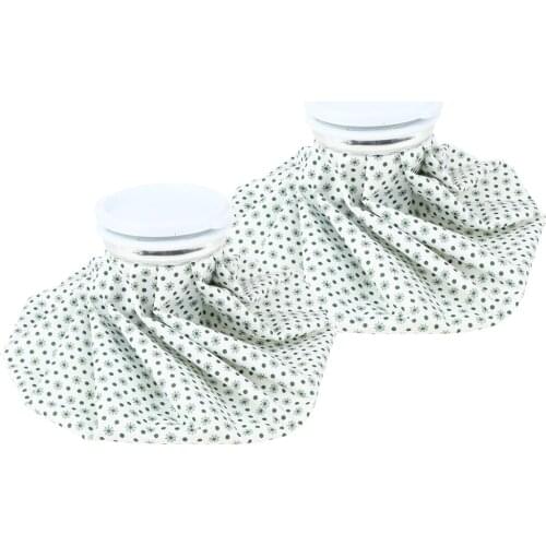 2 Pieces Reusable Hot Cold Ice Bag Packs for Healthcare First Aid Pain Head Leg Injuries White