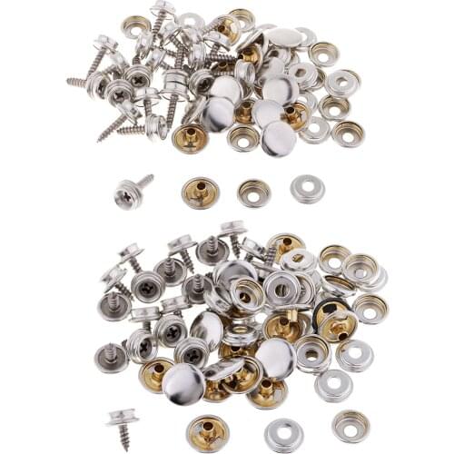 20 Sets Stainless Steel Fastener Screw Snaps for Furniture Canvas Fabric Boats