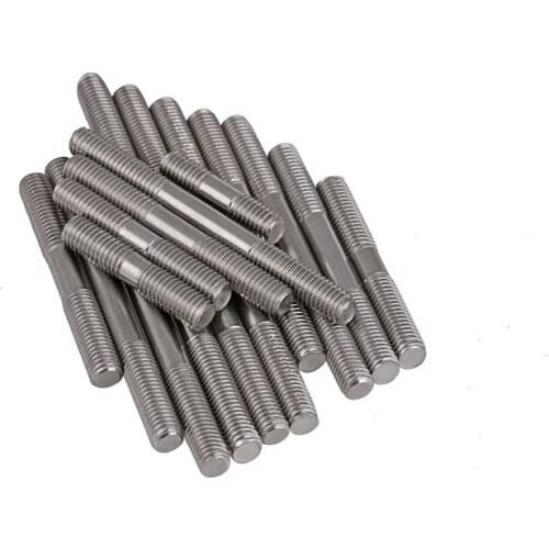 20pcs/Lot 304 Stainless Steel Double End Thread Rod Dual Head Bar Stud Bolt M3 M4 M5 M6