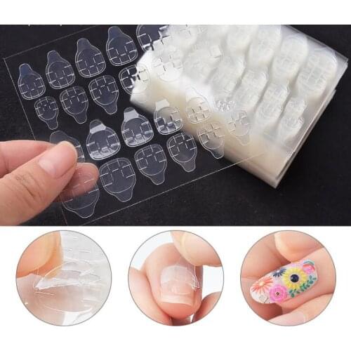 200set/lot Invisible Nail Patch Traceless Water-proof Transparent Eco-Friendly Double Sided Adhesive Nail Art Supplies HA1833