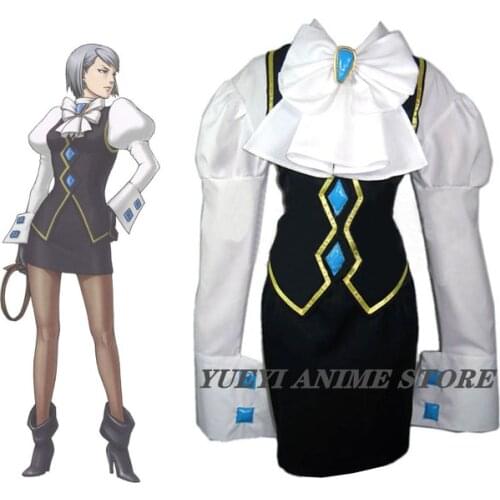 2020 Anime Phoenix Wright Ace Attorney Franziska von Karma Cosplay Costume Whole Set customized any size