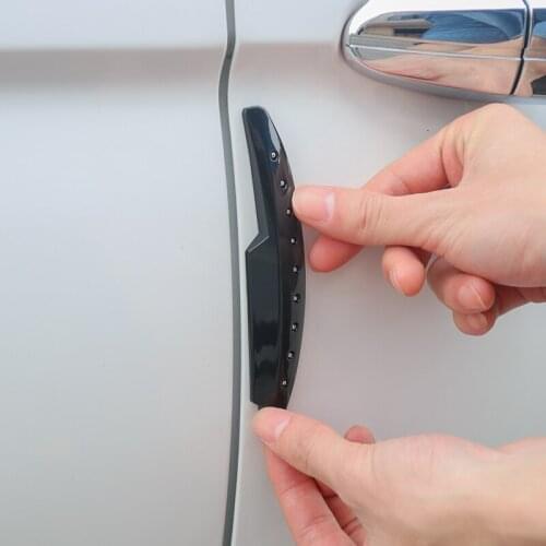 4pcs Car Door Protector Edge Guards Bumper Anti-collision Strips Sticker Auto Scratch Protection Edge Mouldings Clip Accessories