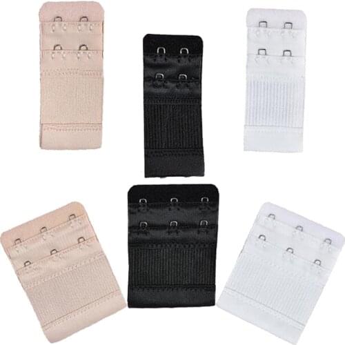 6x Bra Extenders Elastic Adjustable Back Clip On 2 Row 2/3 Hooks Accessories