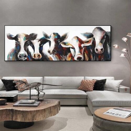 Abstract Diy Diamond Painting 5D Five Cows Cross Stitch Diamond Embroidery Mosaic Wall Art Stickers For Living Room DecorZP-4699