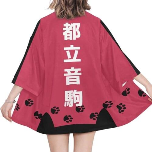 Anime Haikyuu!! Cosplay Costume Nekoma High School Printing Kimono Volley Ball Team Kenma Kozume Tops Kuroo Tetsurou Coats