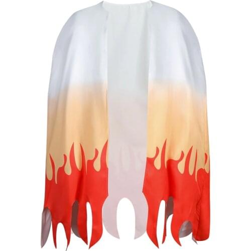 Anime Kimetsu no Yaiba Rengoku Kyoujurou Cloak Cosplay Costume Flame Cape Demon Slayer Kimono Uniform Halloween Capes