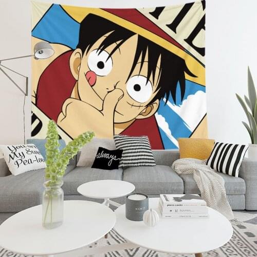 One piece tapestry wall decoration cartoon Luffy home living room bedroom background cloth Zoro bedside large hanging cloth