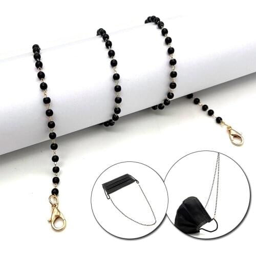 New Fashion Unisex Anti-lost Acrylic Beaded Chain Face Mask Lanyards Reading Glasses Chain Neck Strap Mask Cord Holder