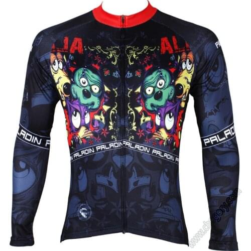 Black Mickey printed waterproof sport winter long sleeved jerseys cycling Anti-Pilling for mens 3XL