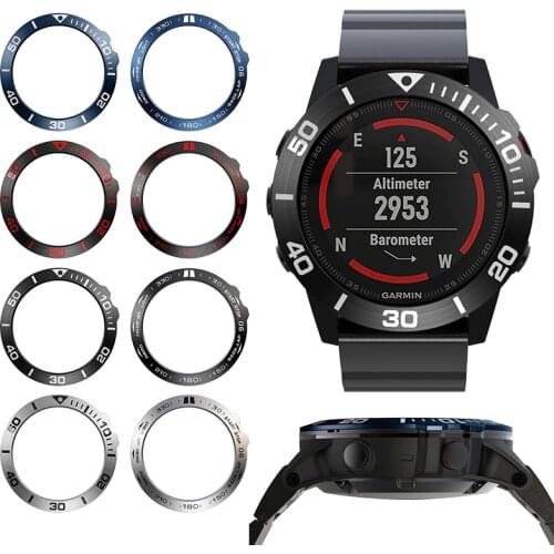 For Garmin Fenix 5x Tachymeter Metal Outer Edge Cover Bezel Ring Dial Scale Speed Tachymeter Case For Garmin Fenix 5x Tachymeter