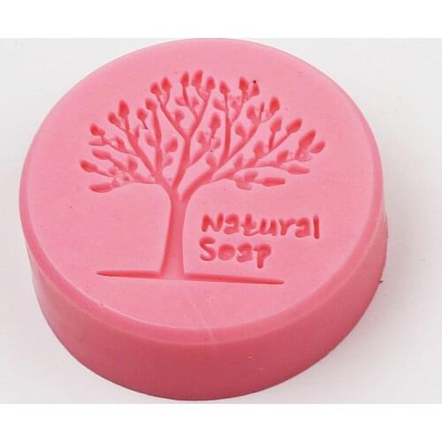 Sincon Mould for Plaster Craft Soap Making tree pattern round soap molds silicone soap making mould