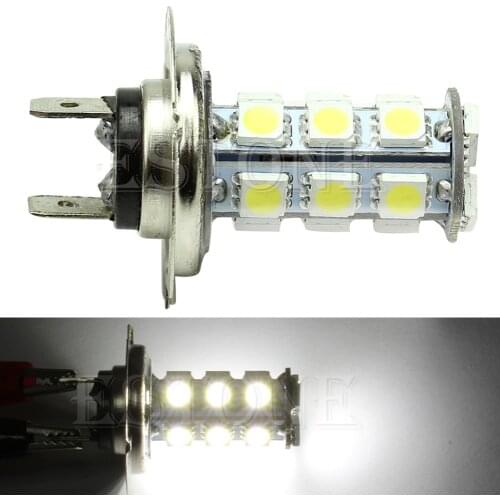 H7 5050 18-SMD LED Pure White Car vehicle Bulbs Fog Driving Daytime Light Lamp A0NE