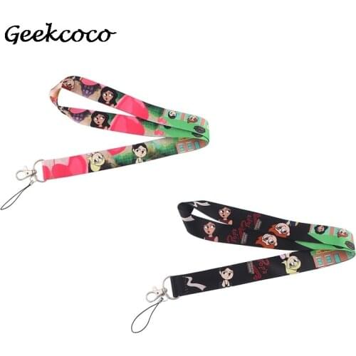 J2013 Fashion Cartoon Neckneck Lanyard Key ID Card Gym Mobile Phone Strap Multifunction Decoration
