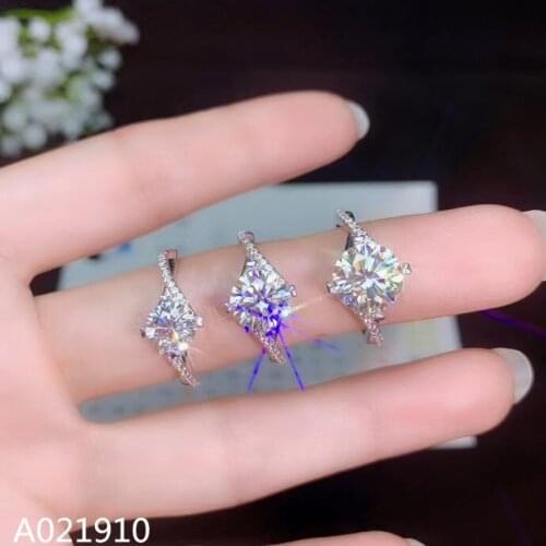 KJJEAXCMY boutique jewelry 925 sterling silver inlaid Mosang Diamond gemstone ladies ring support detection fine