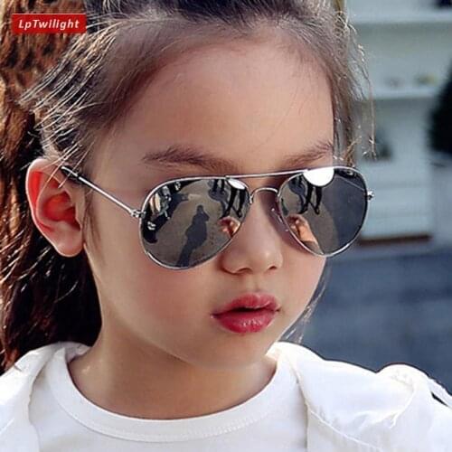 LpTwilight 2021Classic Fashion Sunglasses Girls/Boys Colorful Mirror Children Glasses Metal Frame Kids Outdoor Travel Eyeglasses