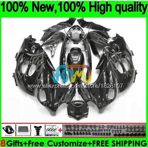 Body For SUZUKI KATANA GSXF750 2003 2004 2005 2006 2007 34BS.126 GSXF 750 600 GSX600F GSXF600 03 04 05 Grey flames 06 07 Fairing