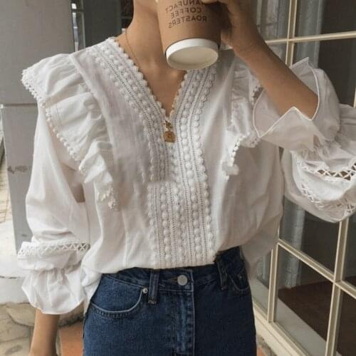 Lady Laixi Womens White Shirts