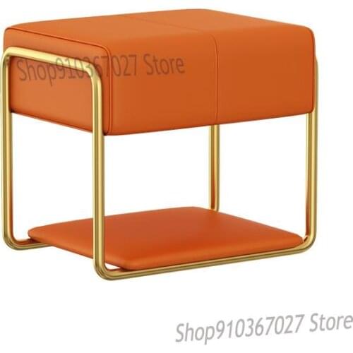 Light Luxury Small Stool Soft Pier Home Sofa Stool Nordic Shoe Changing Stool Guzheng Stool Net Red Short Makeup Stool