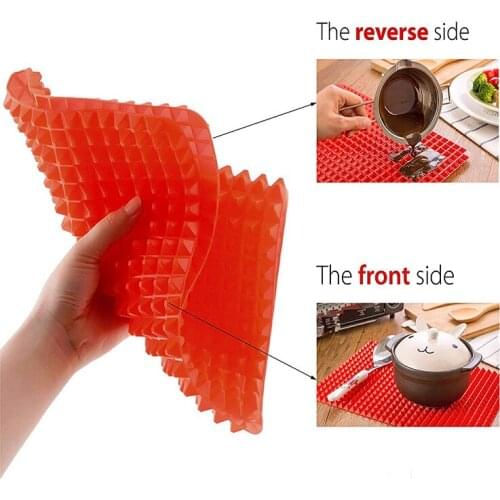 Multipurpose Pyramid BBQ Bakeware Pan Nonstick Silicone Baking Mats Pads Moulds Cooking Mat Oven Baking Tray Sheet Kitchen Tools