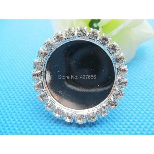 New 30pcs/Lot White Rhinestone Flatback Copper Pendant Charm Finding,Base Setting Tray Bezel,fit 25mm Cabochon Picture Cameo