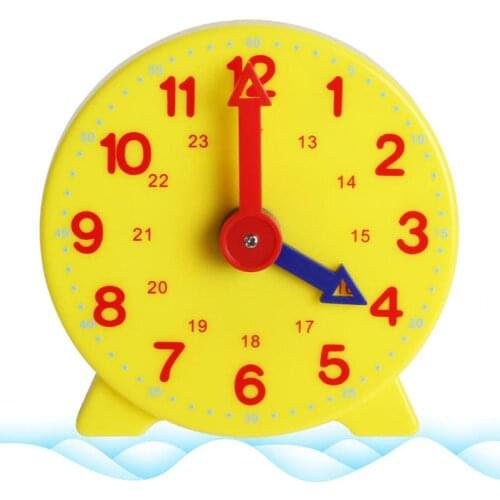 10cm Plastic Clock Model Early Education Kids Children Toy Learning Resources Montessori Clock Models