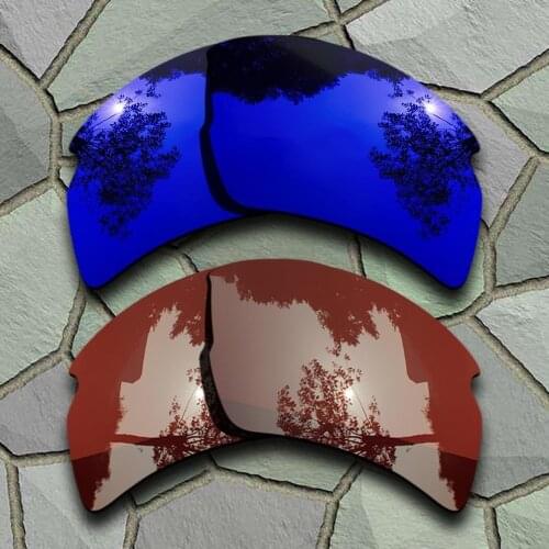 Violet Blue&Bronze Brown Sunglasses Polarized Replacement Lenses for Oakley Flak 2.0 XL