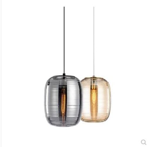 Simple modern glass dining room combination small chandelier art bedside living room designer Nordic creative LED lights led