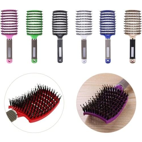 Hair Scalp Massage Comb Hairbrush Bristle Nylon Women Wet Curly Detangle Hair Brush for Salon Hairdressing Styling Tools Hot