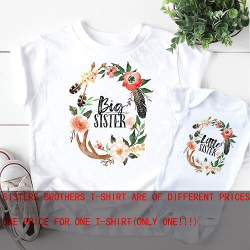 Sibling Shirts sister Matching t-Shirt Big Sister little sister Shirts Pregnancy Announcement sisters outfit