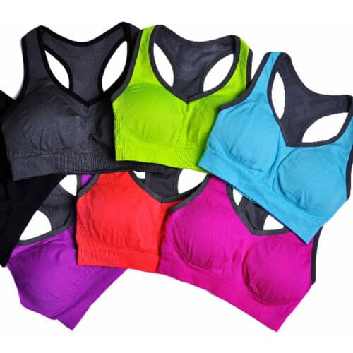 Sexy Sports Bra Top Push Up Fitness Running Yoga Bra Underwear Spandex Sport Tops For Women Gym Wear Solid Women Sportswear