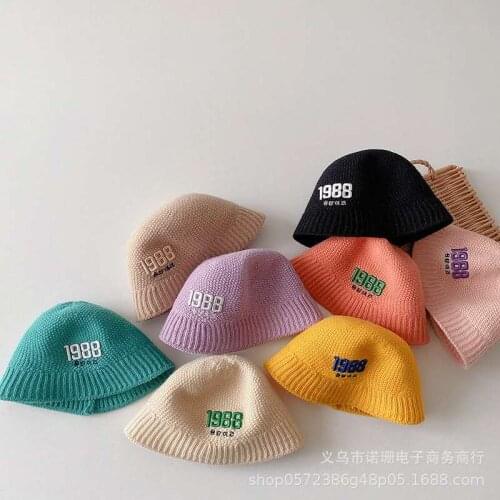 Candy Color Mother Kids Hat for Girls Boys Autumn Winter Baby Beanie Kids Cap Elastic Family Warm Knitted Parent Children Hats