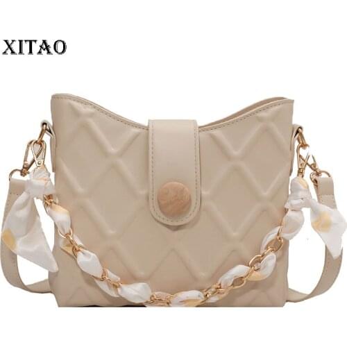 XITAO Fashion New Shoulder Crossbody Bags Bump Diamond Pattern Fashion Chain Patchwork Simplicity All-match Women GWJ0589