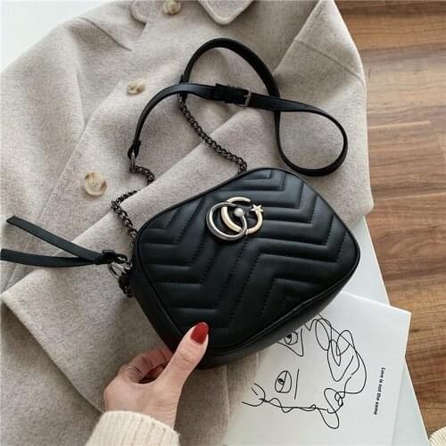 Small fragrance wind chain bag female new Korean version of versatile embroidered line cross-body bag fashionable western style