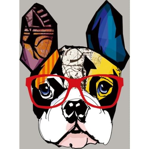 Thermal dog Stickers On Clothes Animals Patches DIY Iron On Patches For Clothing Heat Transfer Crown Animals T-Shirt Stickers