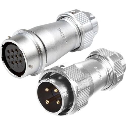 WEIPU WY32 TE+ZE Industrial Cable Wire Connectors Waterpoof IP67 Quick Screw Lock 4Pin 6Pin 8Pin 10Pin 11Pin 12Pin 13Pin 19Pin