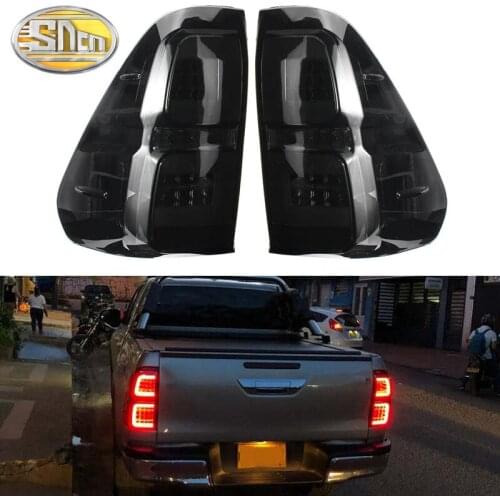 Rear Driving Lamp + Brake Light + Reverse + Dynamic Turn Signal Car LED Taillight Tail Light For Toyota Hilux Revo 2015 - 2019