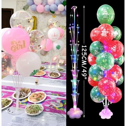 1/2Set Birthday Balloon Holder Column Christmas Balloons Stand Xmas Balloon Birthday Wedding Party Latex Ballons New Year Gift