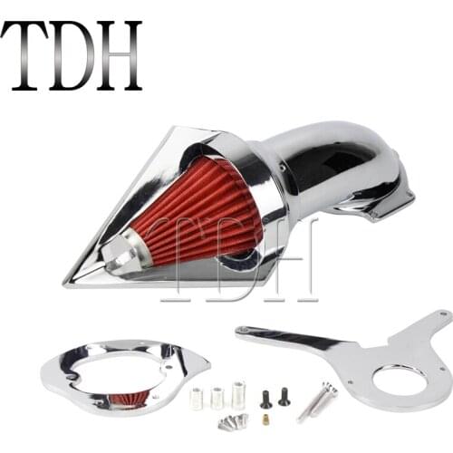1 Set Motorbike Chrome Spike Air Cleaner Billet Aluminum Bullet Air Filter Intake Kit For Honda Shadow Aero 750