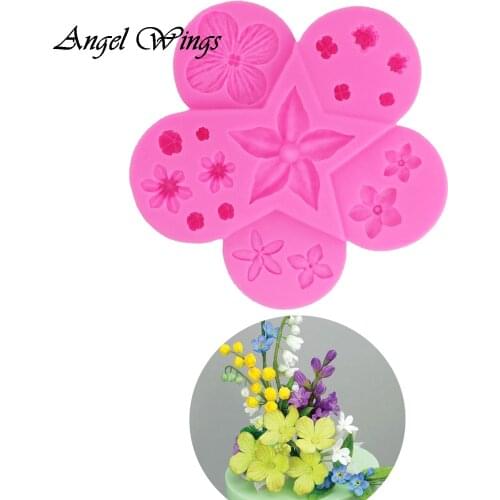 1PCS Flower Lace Cake Border Silicone Mold Fondant Chocolate Mold Cake Decorating Tools dessert decorators moulds Bakeware F1328