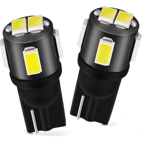 2pcs t10 5630 6smd white car light 6led Small lights T10 reading light License Plate Light Semaphore The width lighting