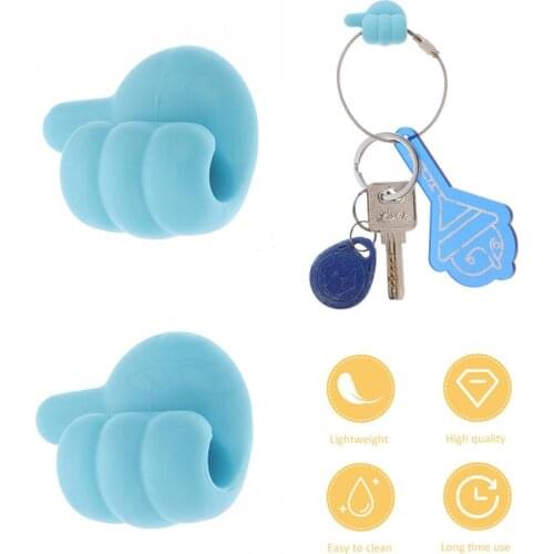 2pcs Thumb Shape Cable Clips Hooks Entryway Clothes Hooks Wall Mounted Storage Rack Fixer Organizer Home Decoration