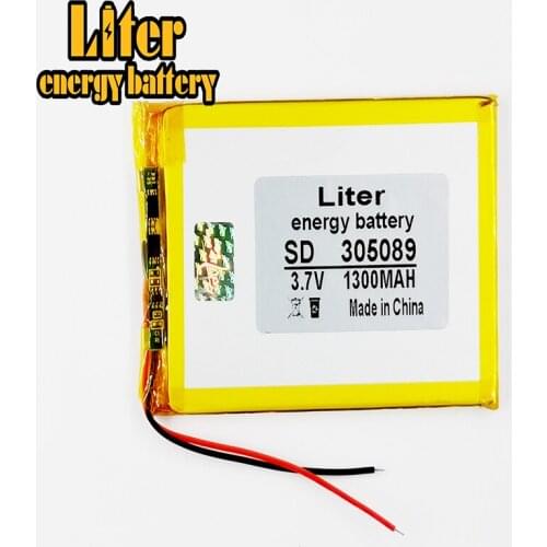 3.7V polymer lithium battery 035089 305089 MP4 MP5 GPS 1300MAH mp3