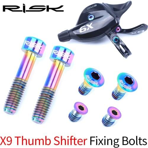 RISK 3 Colors Bike Shifter Brake Levers TC4 Titanium Alloy Screw Suite Bike For SRAM GX/Eagle/X9/X01/X01Eagle/XX1 Bicycle S