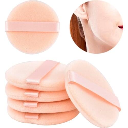 5/10 Pcs Cosmetic Puff Makeup Professional Round Shape Facial Powder Foundation Puff Portable Soft Foundation Sponge Beauty Tool