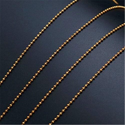 WKOUD 10m (32ft) Antique golden 2mm ball chain beads chain handmade necklace bracelet Accessories DIY metal jewelry findings